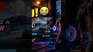Thumbnail: 🌧️ Rainy Day + Forza Horizon 5 Download! 172GB Challenge 😱 #Shorts
