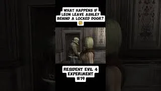 Thumbnail: What happens if LEON leaves ASHLEY behind a locked door?😅 #re4mods #re4 #residentevil4
