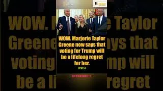 Thumbnail: Marjorie Taylor Greene: "Voting For Trump Was A Regret"#shorts