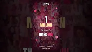 Thumbnail: 1-MILLION LIKES!☑️ Thanks for loving LUV TV!
