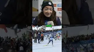 Thumbnail: Lou Jeanmonnot on chasing Julia Simon  #biathlon