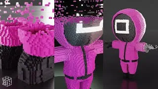 Thumbnail: Over 1 Meter Big Lego Pink Solider • 3D Animation (Squid Game) #Shorts