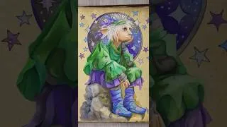 Thumbnail: A Magical Being Takes Shape from Nothing #gouachepaintingtimelapse