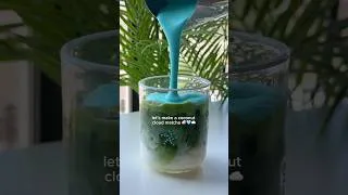 Thumbnail: Blue coconut cloud matcha latte made with ceremonial grade matcha powder :) #matcha #matchalatte
