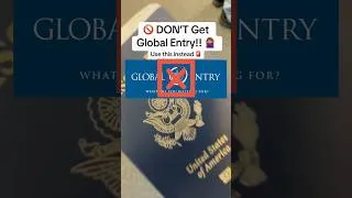 Thumbnail: 🚫 Don’t Get Global Entry! Try This Instead #globalentry #traveltips