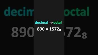 Thumbnail: Convert decimal to octal EASY!  #coding #programming #computerscience