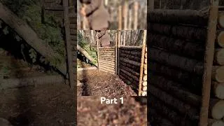 Thumbnail: Building a warm and cozy viking bushcraft shelter. Part 1 FULL