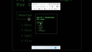 Thumbnail: JavaScript For Loop in 12 Seconds 🚀 #Shorts