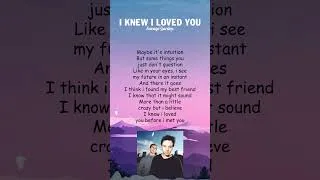 Thumbnail: Savage Garden - I Knew I Loved You (Lyrics) #shorts