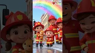 Thumbnail: 🌈 Rainbow Water Rescue! 🚒 Siren On The Firetruck Kids Song #shorts  #bumbleberry #firefightersong