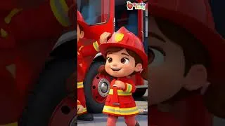 Thumbnail: 🔥 Nee Naw! Siren On The Firetruck | Fun Fire Truck Rhyme #shorts  #bumbleberry #firefightersong