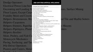 Thumbnail: Jobs That WON'T be Replaced by Artificial Intelligence #ai #chatgpt