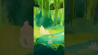 Thumbnail: A bunny trying to make a friend 🐰🐸 #animation #characterdesign #frog #bunny #artist #framebyframe