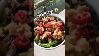 Thumbnail: Ekmeği Bıraktıran Burger Kasesi 🍔🥗 (Gizli Sos Tarifiyle!) - Diyetteyken Bile Yiyebileceğiniz Burger