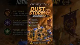 Thumbnail: 🌪️ Dust Storm Hits Rome's Campus! #CivilizationVI #Civ6 #Rome #duststorm  #Gaming #shorts