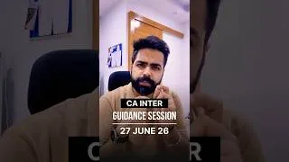 Thumbnail: Guidance session for CA students on 27 Jun 26 | Lets build together #castudents #caexams #caresults