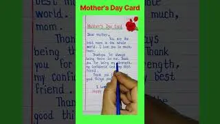 Thumbnail: Mother's Day Card Writing/Happy Mother's Day 2026 Card Writing/Mother's Day Message