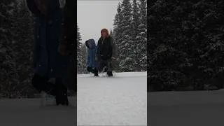 Thumbnail: -10°C Real camping in snowstorm❄️    Full video on the channel #wintercamping #snowcamp #bigtent