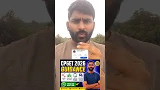 Thumbnail: TG CPGET 2026 | CPGET GUIDANCE COURSE