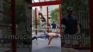 Thumbnail: Aren’t muscleups harder than pushups…? 💀#calisthenics #motivation