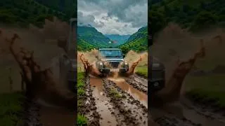 Thumbnail: 💥 Mahindra Thar vs Deep Mud! 🌧️🔥 Ultimate Off-Road Beast #Shorts #MahindraThar#OffRoadLife