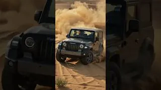 Thumbnail: 🖤 Black Mahindra Thar Extreme Desert Run 🔥  MahindraThar #Thar #OffRoad #shorts