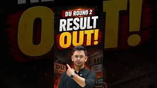 Thumbnail: DU Round 2 Result 2026 🔥 | College Allotted? Fees, Verification & Next Steps Explained!