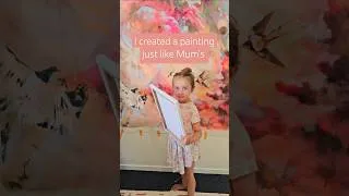 Thumbnail: 'Doves Kisses' 🕊💋💕 Just like Mum's painting! 🥰 #tinyartist #expressiveart