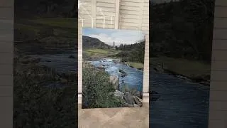 Thumbnail: Adding the final touch on this massive oil painting of Ireland ☘️#oilpainting #landscapepainting