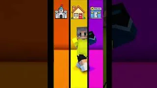 Thumbnail: ARMY vs. HOUSE vs. COP in Minecraft! #minecraft #shorts