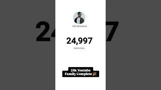 Thumbnail: 25K Subscriber complete celebration | #shorts
