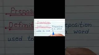 Thumbnail: Definition of Preposition in English with Examples || #shorts #youtubeshorts #ytshorts