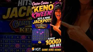 Thumbnail: The KENO KWEEN Just Did the UNTHINKABLE on 4-Card Keno! 👑🎰 #jackpot #gambling #casino #viral