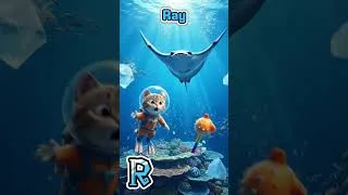 Thumbnail: Q R S T Quahog Ray Seahorse Turtle | Cats Break Ice to Save Frozen Sea Animals 🐱❄️🐢🐚