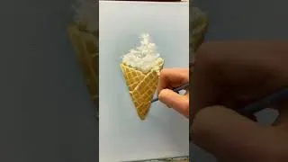 Thumbnail: Cloudy Ice-cream #oilpainting #paintingshorts