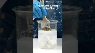 Thumbnail: Quick lime + Water Forms Slaked lime + CO2 forms Calcium carbonate| Chemical reaction class 10