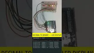 Thumbnail: Decimal to binary - LED display #arduinoproject#arduino #binary #diyelectronics #electronics