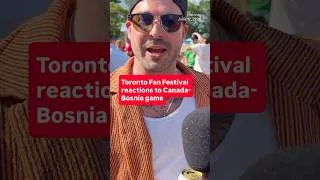 Thumbnail: Toronto fans celebrate Canada's World Cup game