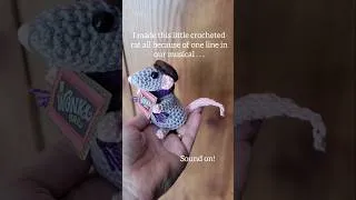 Thumbnail: 🐀 Cute Crochet Rat with a Wonka bar!