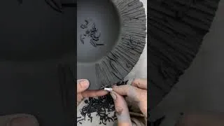 Thumbnail: The Easiest Way to Create Organic Texture 🌿 #claytexture #ceramics #pottery #texture #shorts