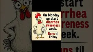 Thumbnail: diarrhea awareness #chainsawchicken #satire #funny #meme #lettuce #tacobell