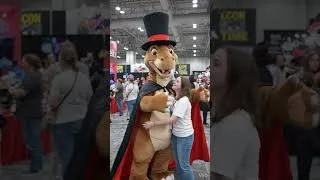 Thumbnail: Littlefoot Mascot Ready To Give Some Hugs With His Top Hat And Cape!