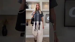Thumbnail: Chic transitional outfit ideas styling a slip dress and satin tassel scarf for autumn #outfitinspo