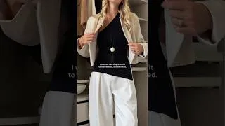 Thumbnail: Simple outfit idea 🕊️ styling barrel leg trousers #simpleoutfit #dissh #minimalstyle