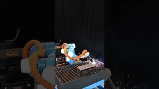 Thumbnail: CRP collaborative robot + BINGO plasma cutting machine #robot #machine #robotics