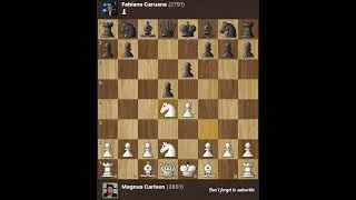 Thumbnail: Magnus Carlsen vs Fabioano Caruana - The shortest game ever between these two players!