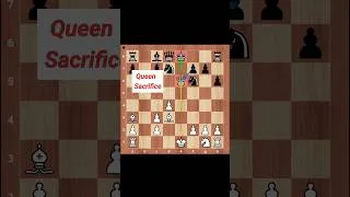 Thumbnail: Stunning Queen sacrifice in the French defense! #chess