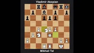 Thumbnail: Mikhail Tal vs. Vladimir Akopian | Barcelona, Spain (1992)