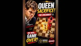 Thumbnail: ♛🔥Can You Find Magnus Carlsen's Winning Queen Sacrifice? ♛🔥