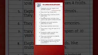 Thumbnail: Elephant 10 lines essay | Short essay on Elephant